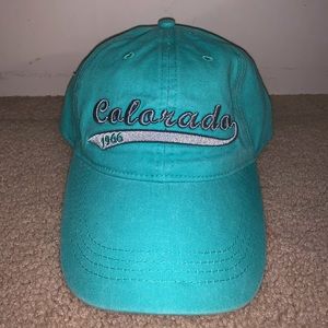 Colorado teal hat